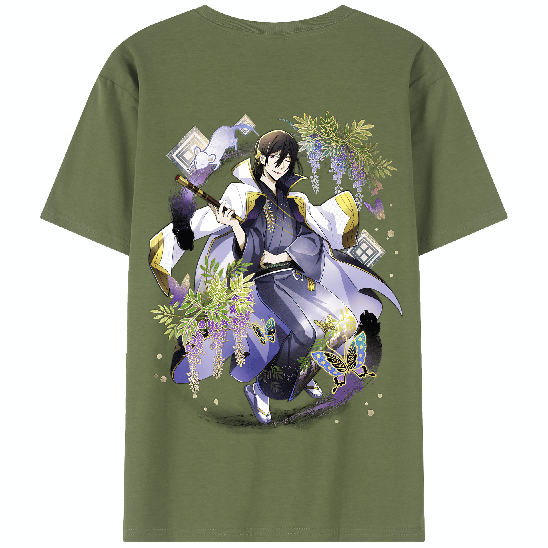 （画像用） 文豪ストレイドッグス Bungo Stray Dogs 綿100％半袖Tシャツ（背面プリント）